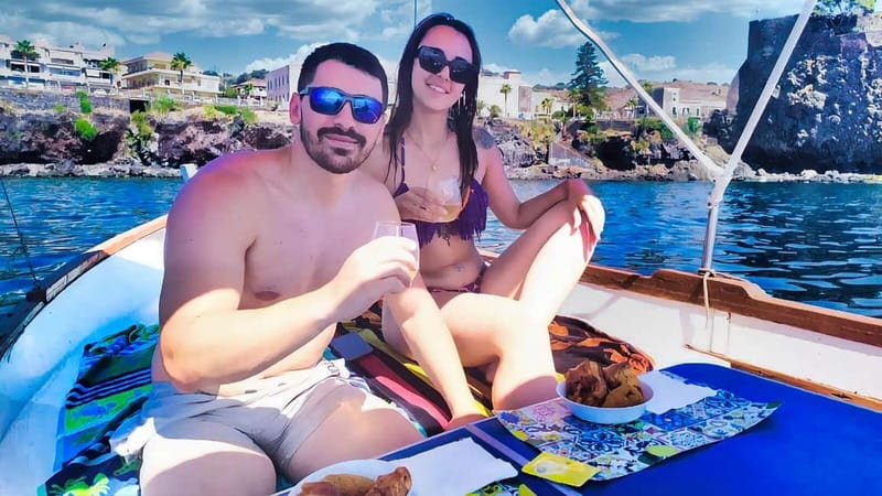 Aci Trezza: Cyclops Coast Boat Tour with Food and Swimming - On-Board Lunch and Wine: A Real Sicilian Meal at Sea
