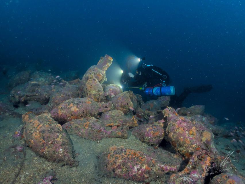 Catania : Diving for patented divers - What you are really looking at underwater: fish, crustaceans, and canyon terrain