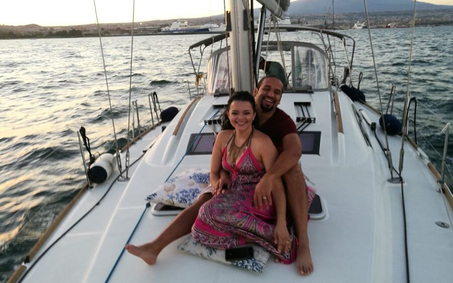 Catania: Guided Sunset Sailing Trip with Aperitif & Prosecco - Ulysses Caves: the sunset moment plus a real swim choice