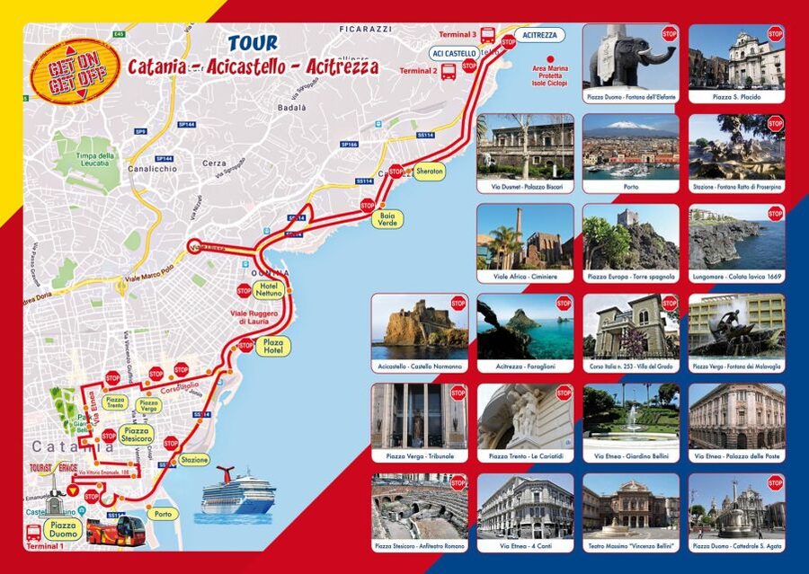 Catania: Hop-On Hop-Off Bus Tour to Acicastello & Acitrezza - Aci Castello Stop: Norman Castle Views and Quick-Walk Time