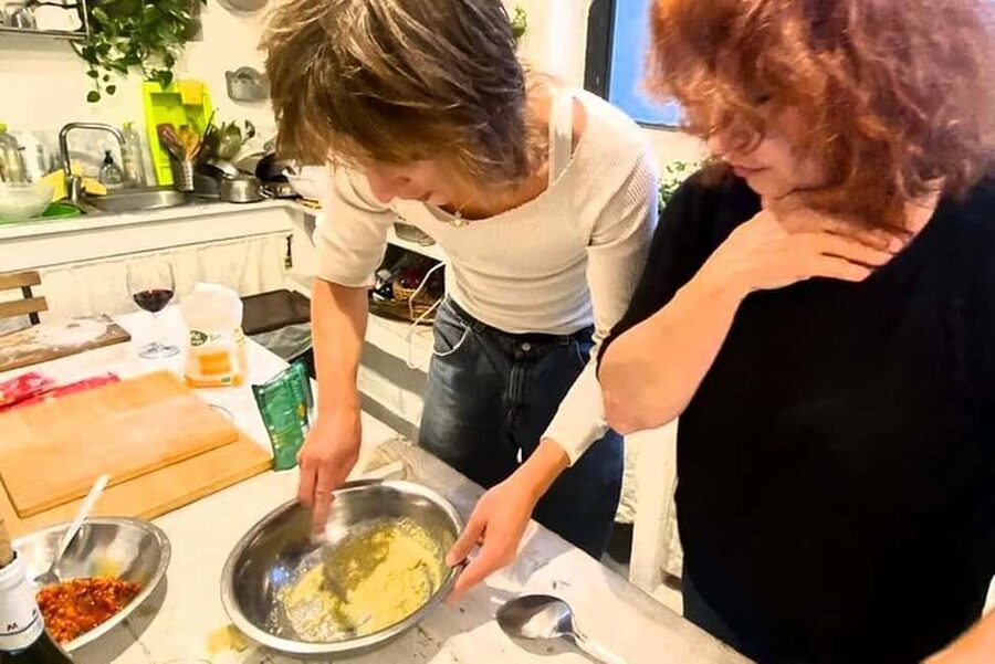 Catania: Pistachio Ravioli, Pasta Home Cooking Class w/ Wine - Ring the Bell at Vignolo, Then Follow the Smell of Fresh Pasta