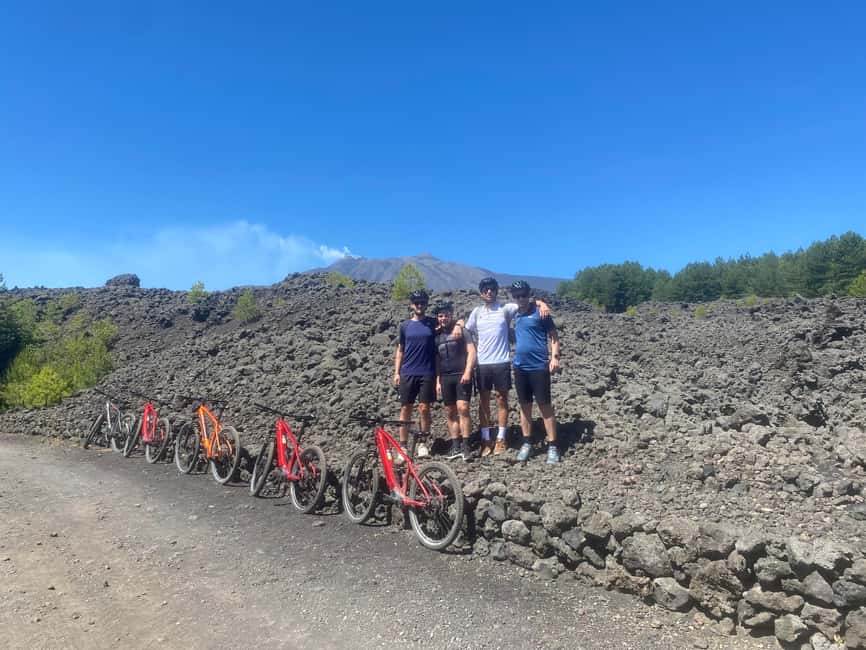 E-mtb tour through lava flows and down to Alcantara gorges - Ragabo di Linguaglossa, pine forest riding, and the old railway feeling