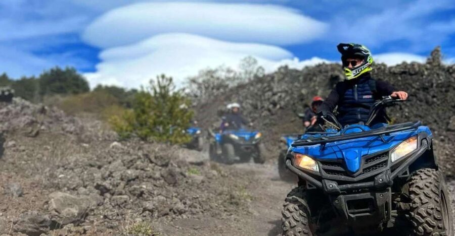 Etna quad tour - 2 hours - Following the volcanic route: black sand, craters, and eruptive fracture