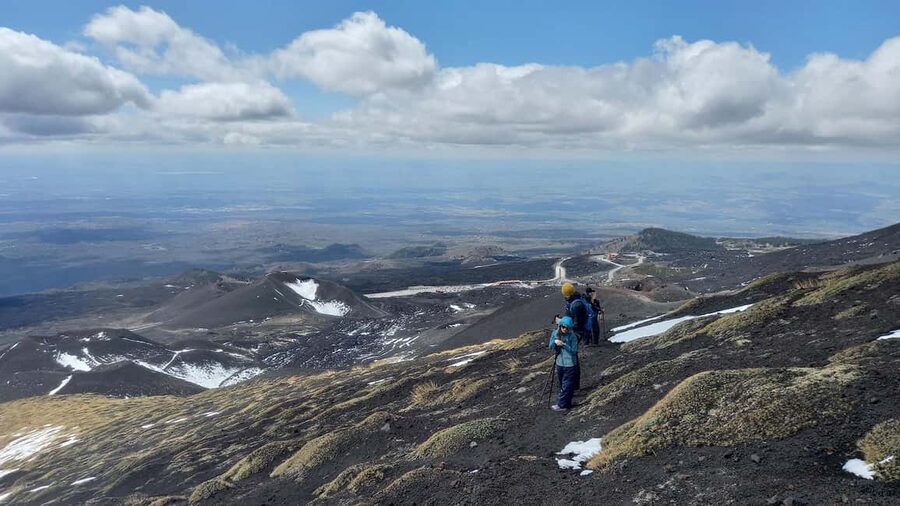 From Syracuse: Mount Etna Guided Morning Hike & Food Tasting - The guides make it: Federico, Simone, Lorenzo, and Stefano in action