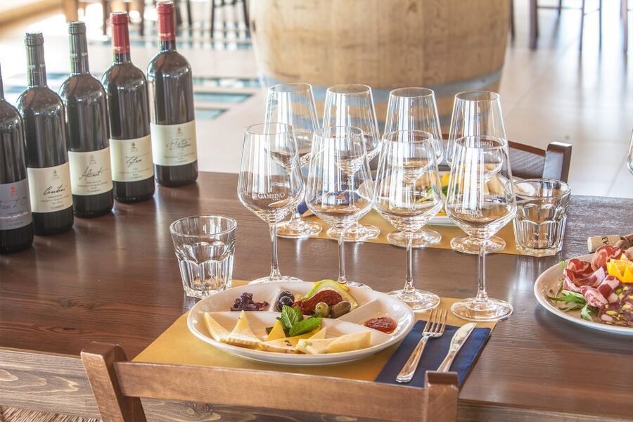 From Taormina: Private 3 Etna Wineries with Food & Wine - Stop 3: the final winery with cheeses, olives, meat, and a panoramic setting