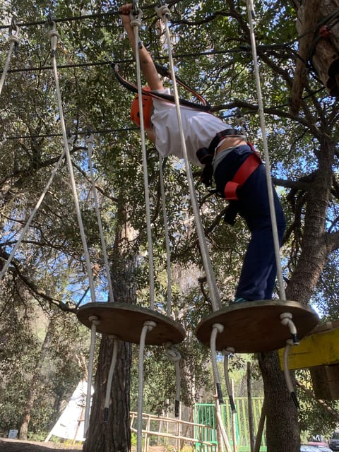 Monti Rossi Adventure Park Entry Ticket Full - The suspended treetop courses: what it actually feels like