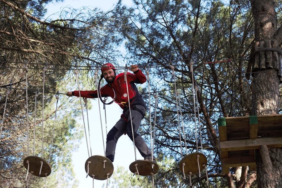 Monti Rossi Adventure Park Entry Ticket Full - The wall with six routes: a change of pace from the trees