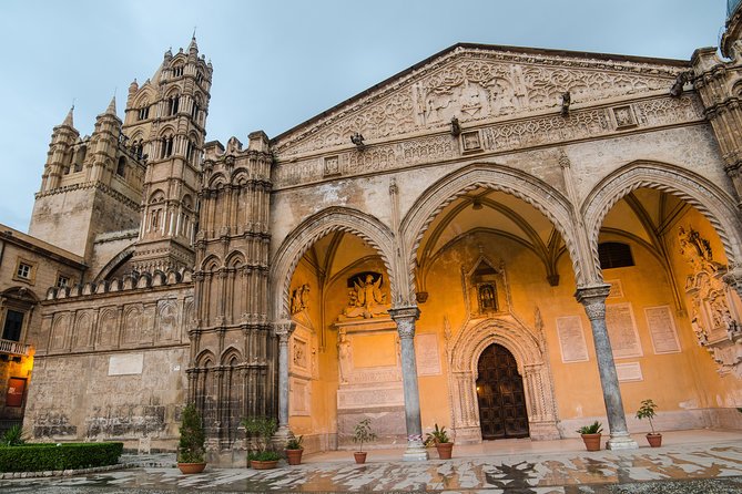 Palermo Catacombs and Monreale Half-day Tour - The Benedictine Cloister details: the math, the arches, and the Bible themes