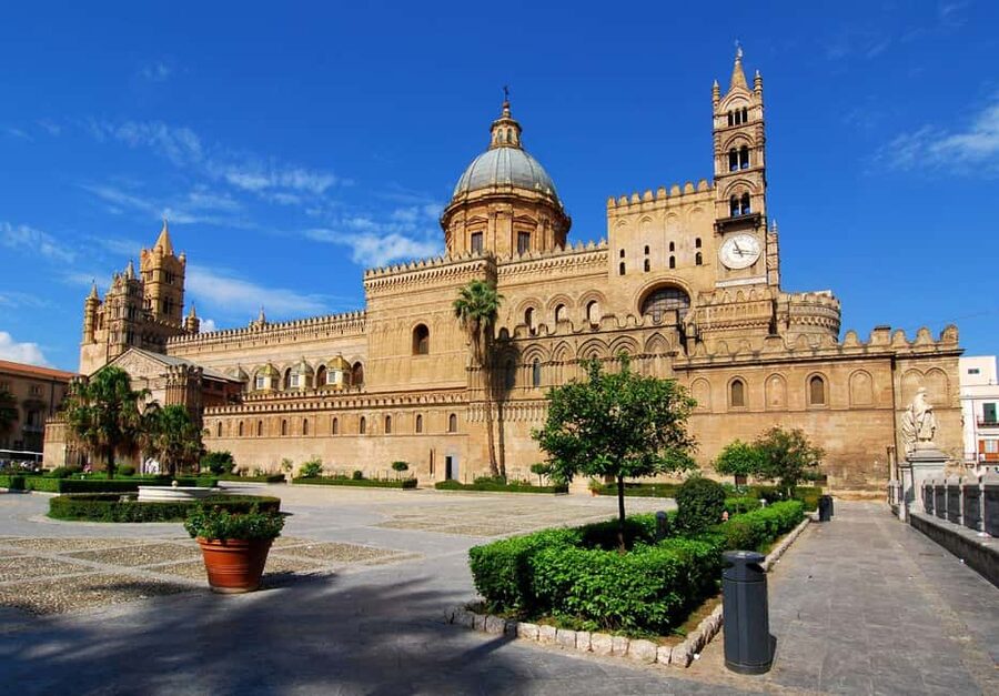 Palermo: City & Palazzo dei Normanni Guided Walking Tour - Martorana Church Exteriors and Palermo Cathedral: Religious Architecture as a Timeline