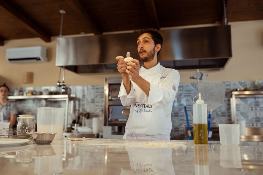 Palermo: Pizza and Gelato Cooking Class with Dinner and Wine - The Pizzaiolo Moment: Stretching, Topping, Baking, Slicing