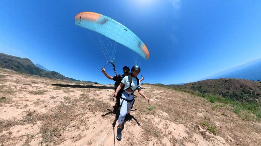 Paragliding Tandem Taormina + Video/Foto e GoPro + Acrobazia - Starting point and van ride: Via Francesco Durante, 3