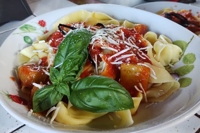Pasta Class Cook Traditional -Sciacca-Wine included-Shuttle extra - What You Eat: Tagliatelle alla Norma and Tomato Sauce