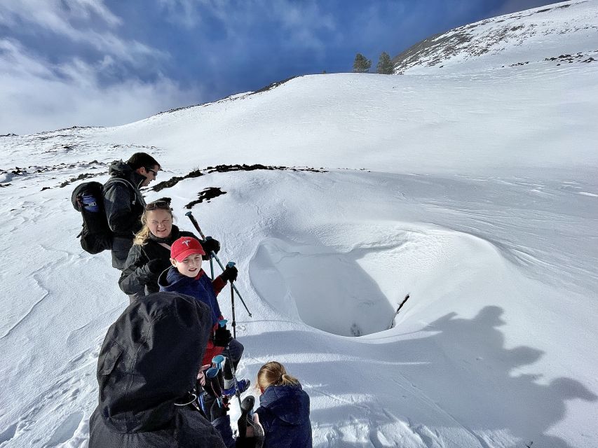 Piano Provenzana: Guided Mt. Etna Snowshoeing Trek - The first stretch: snowy forest, short briefing, then walking
