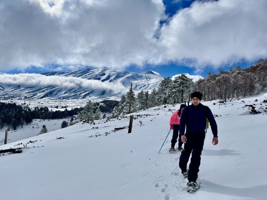 Piano Provenzana: Guided Mt. Etna Snowshoeing Trek - Stop, look, and breathe at the crater zone around 2,200 m