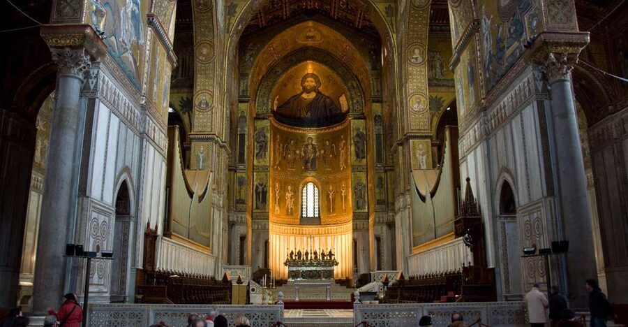 Private Monreale Cathedral and Cloister, Ceramic Lab tour - The Monreale Cathedral experience, mosaics you can actually take in