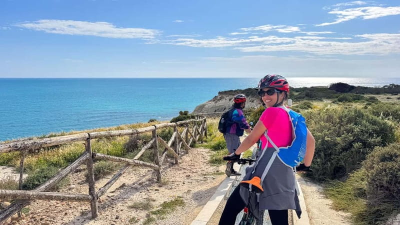 Scala Dei Turchi: E-BIKE TOUR Hidden Beaches, Sea, Relaxation [+SNORKELING ] - Lido Rossello and Cape Rossello: When Views Become Part of Your Workout