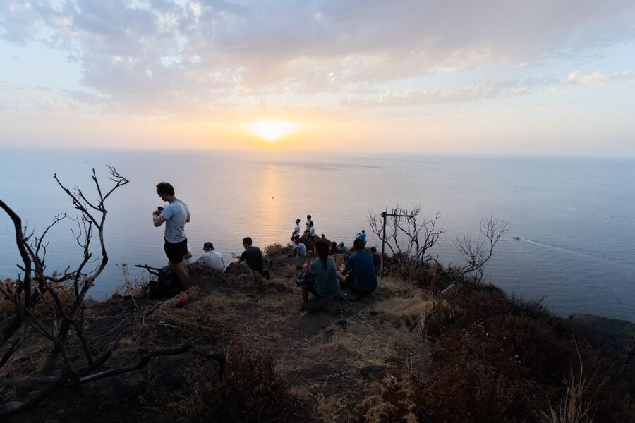 Stromboli: Sunset Trekking at Sciara del Fuoco - The Hike Up from the Nature Trail: Pace, Breaks, and Steep Moments