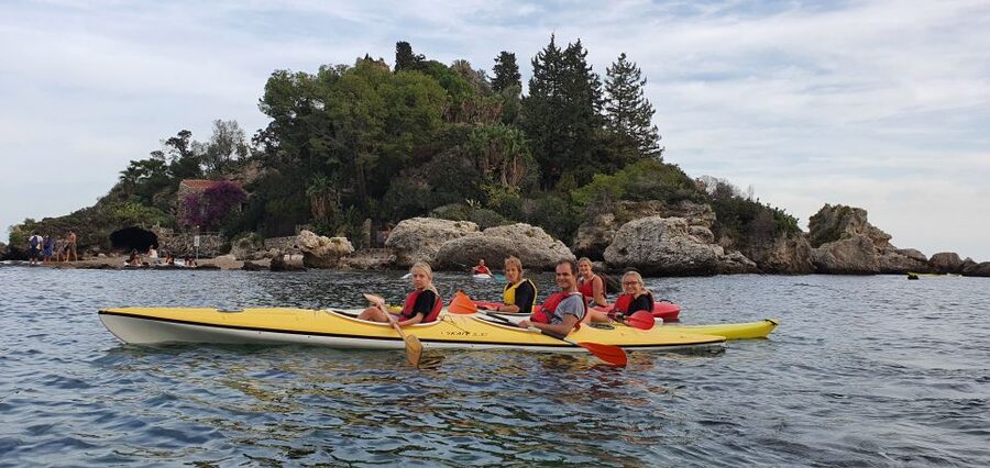 Taormina: Kayak Coastal Tour to Isola Bella and Blue Grotto - Fico Rock and the coastline details you miss from shore