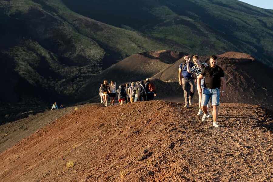 Taormina: Mount Etna Sunset Tour with Cave Visit and Tasting - Winery and local produce tasting that actually makes sense