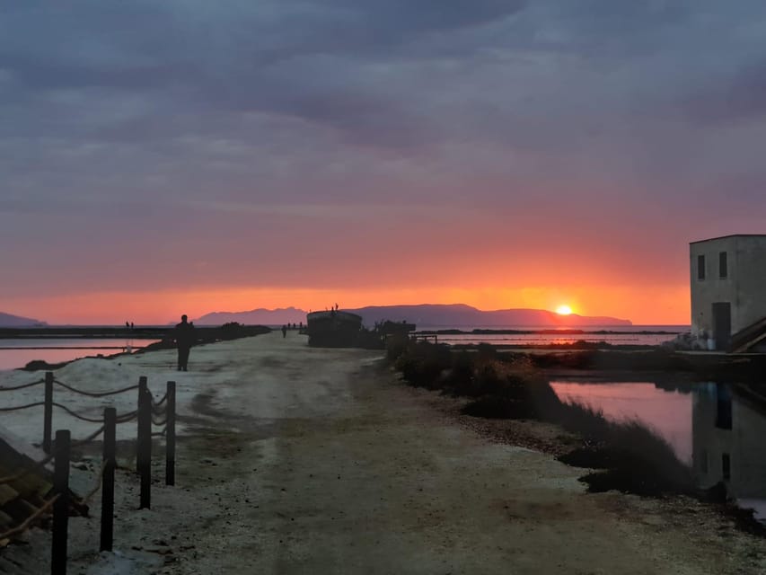 Trapani: Salt Pans Sunset Tour and Flamingo Way - Maria Stella mill walk and salt-mountain scenery: why salt looks so different up close